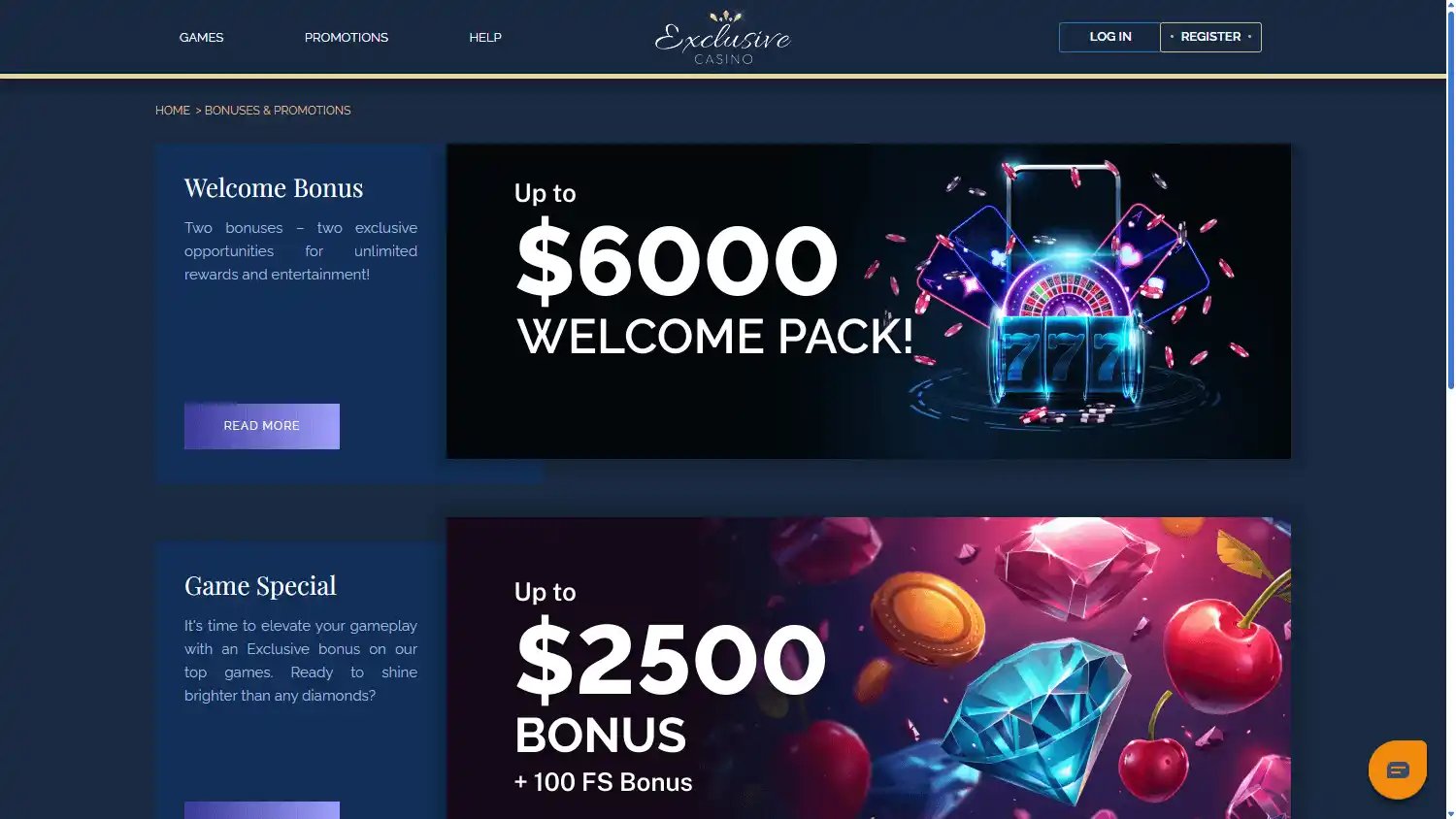 Exclusive Casino screenshot 3