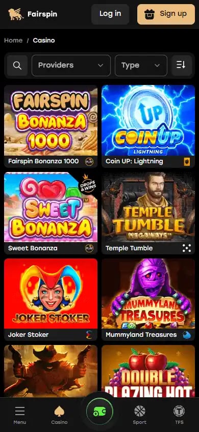 Fairspin Casino screenshot 5