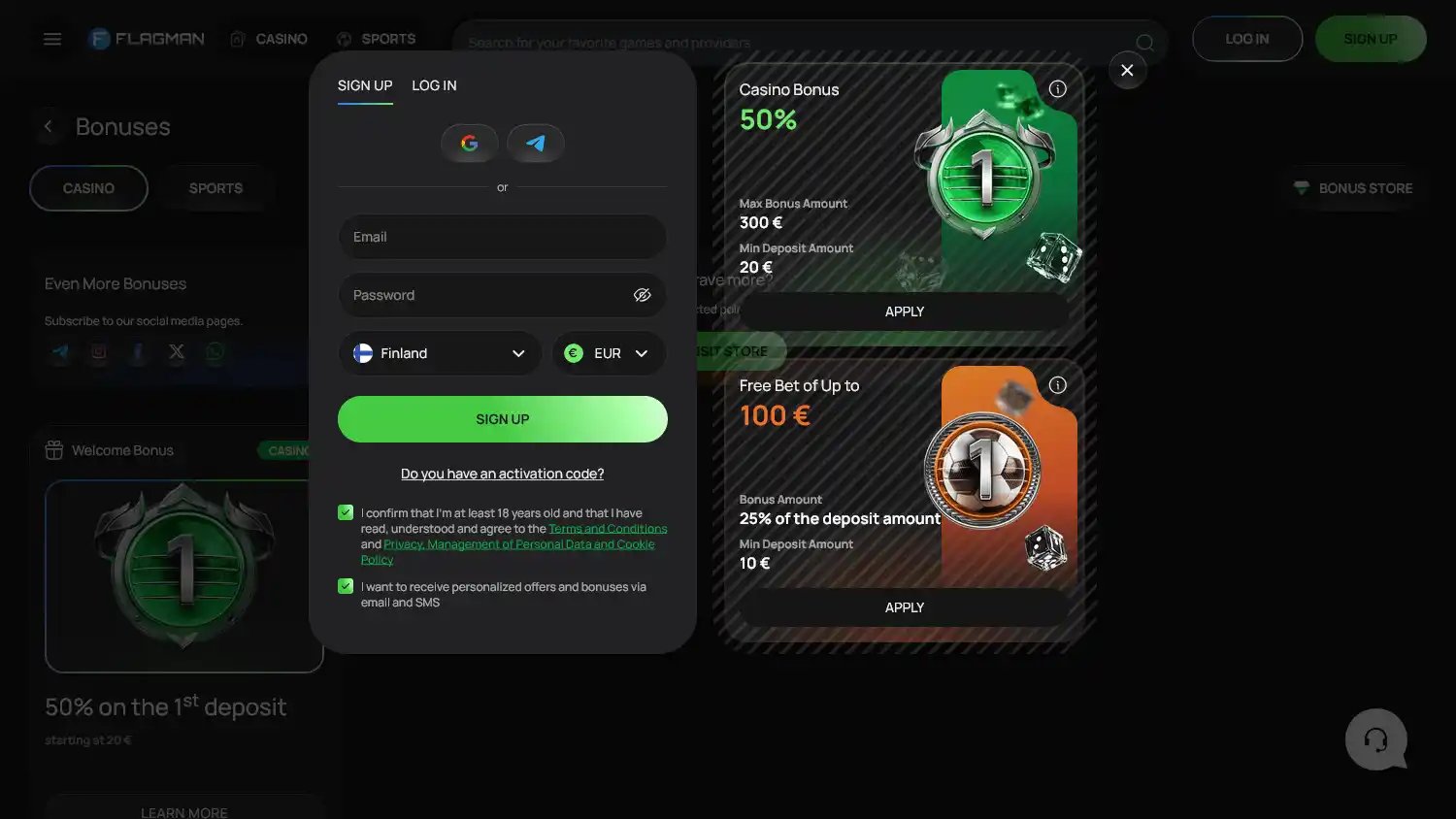 Flagman Casino screenshot 2