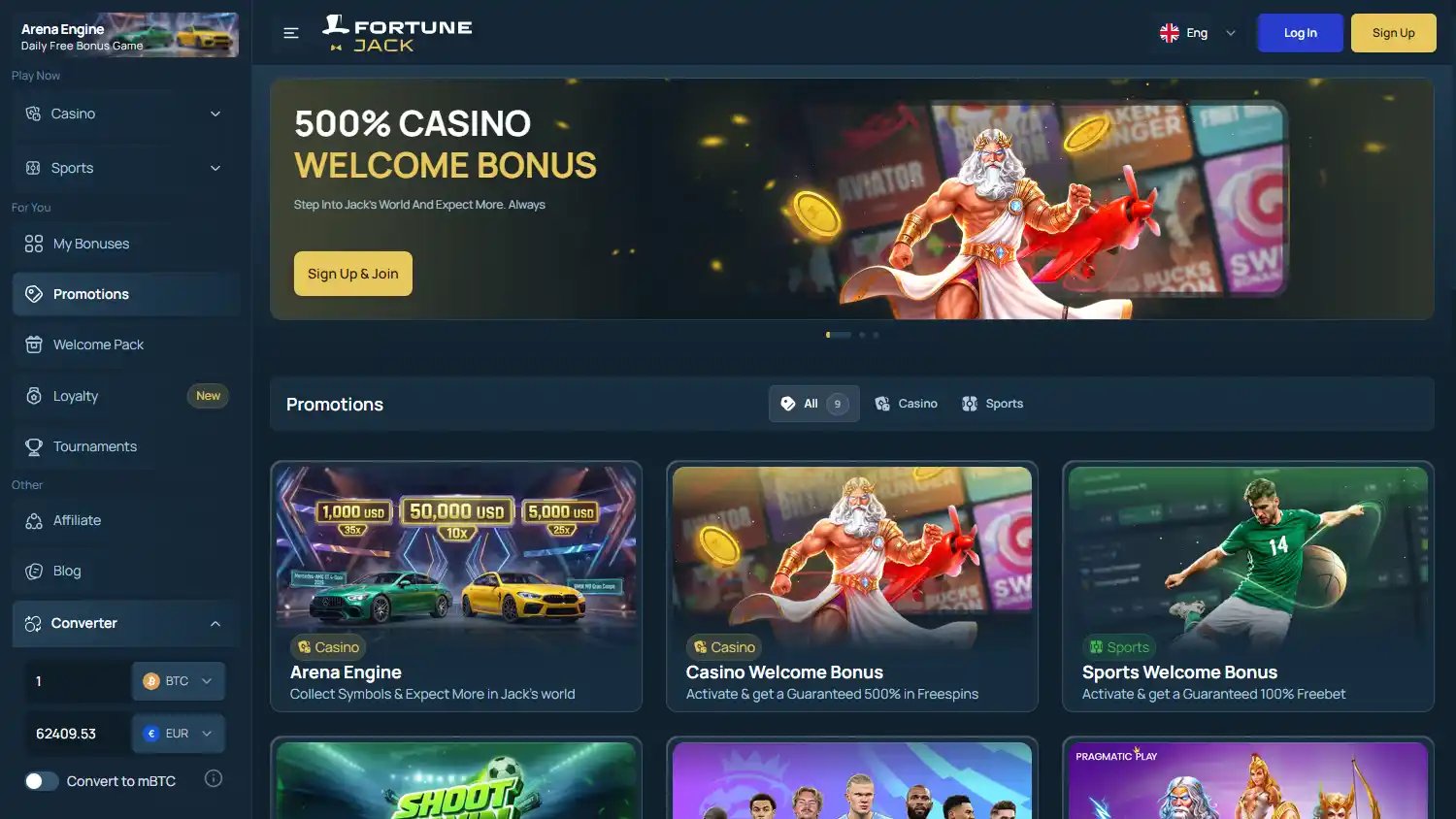 FortuneJack Casino screenshot 3
