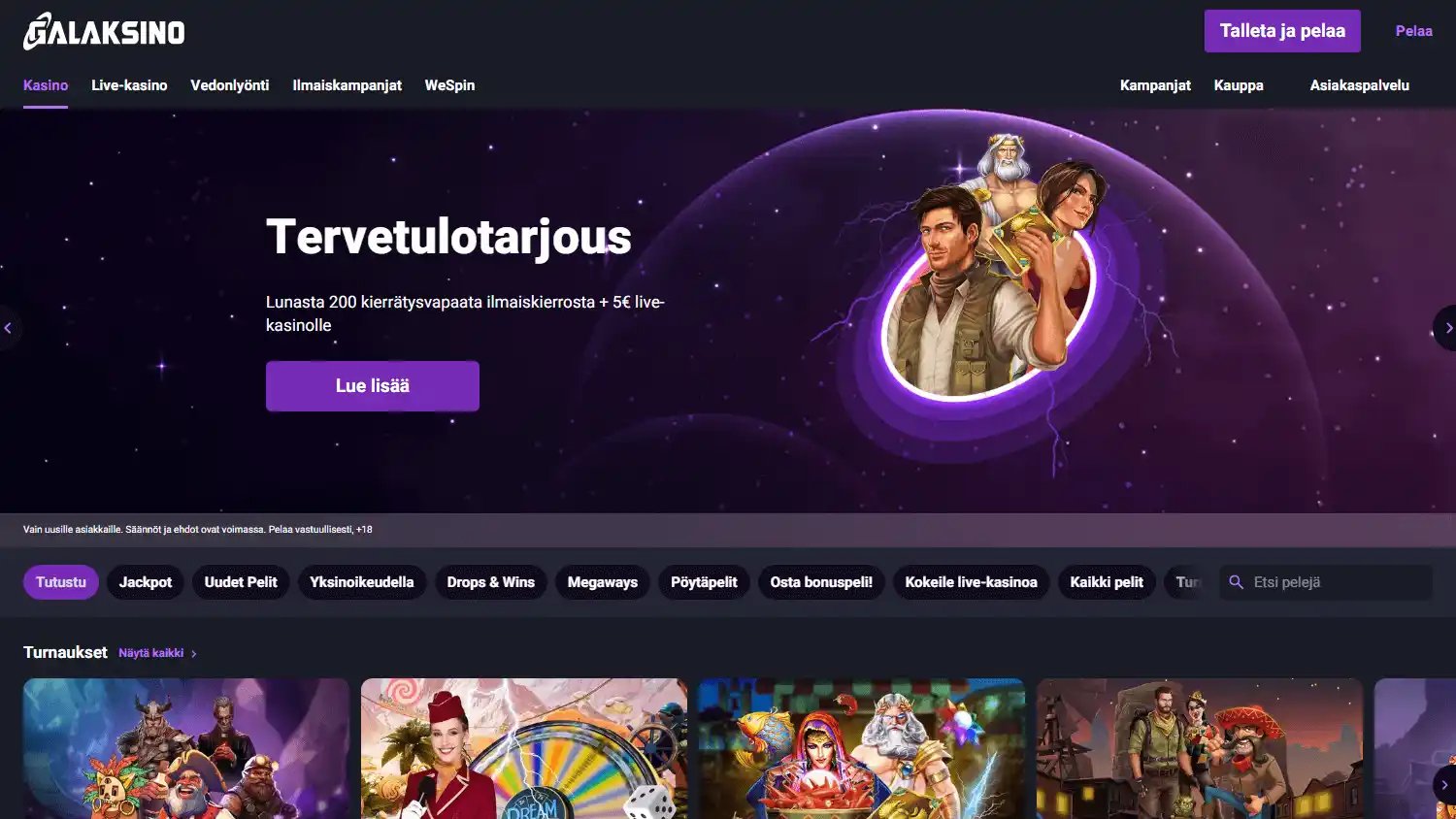 Galaksino Casino screenshot 2