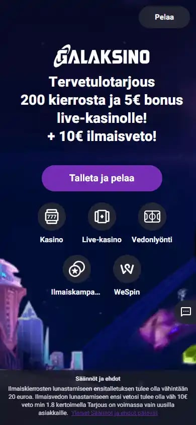 Galaksino Casino screenshot 4