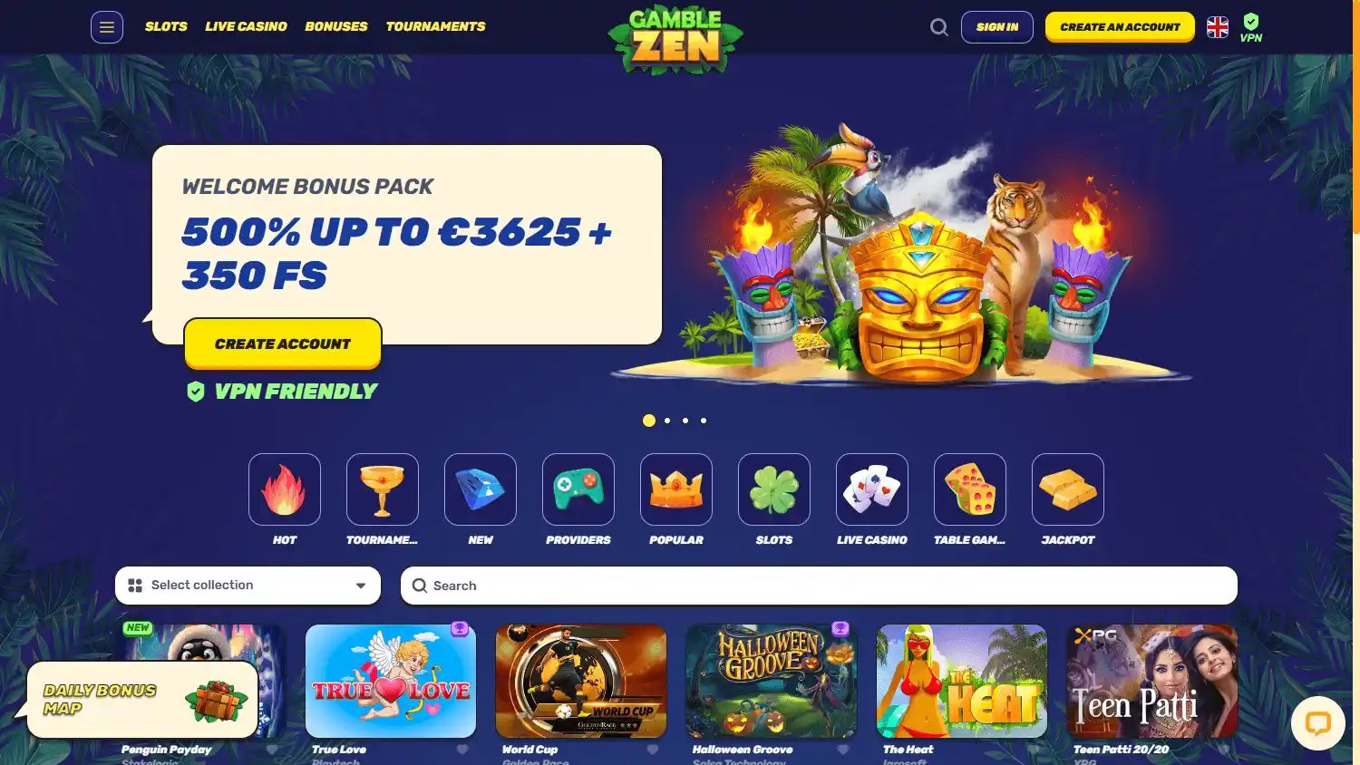Gamblezen Casino screenshot 2