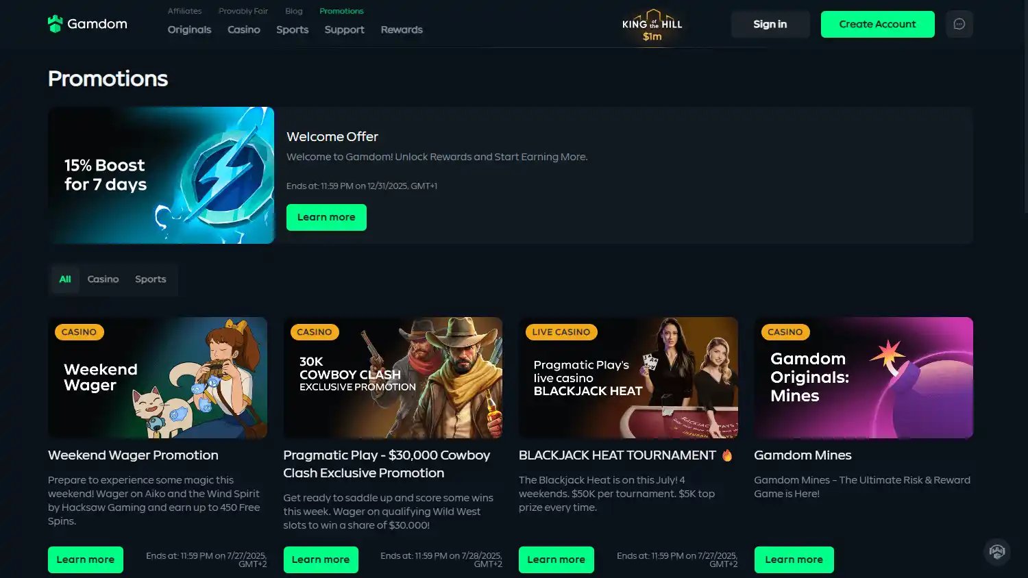 Gamdom Casino screenshot 3