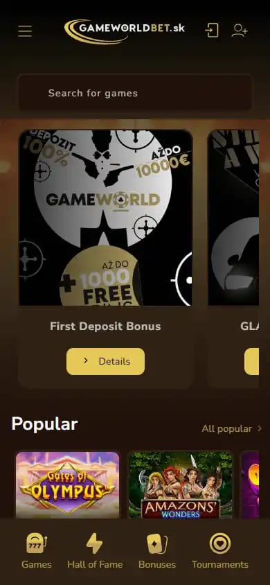 Gameworldbet.sk Casino screenshot 4