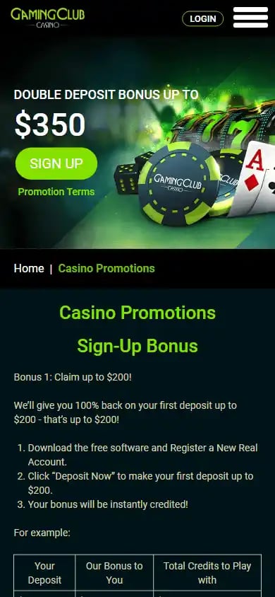 Gaming Club Casino screenshot 6