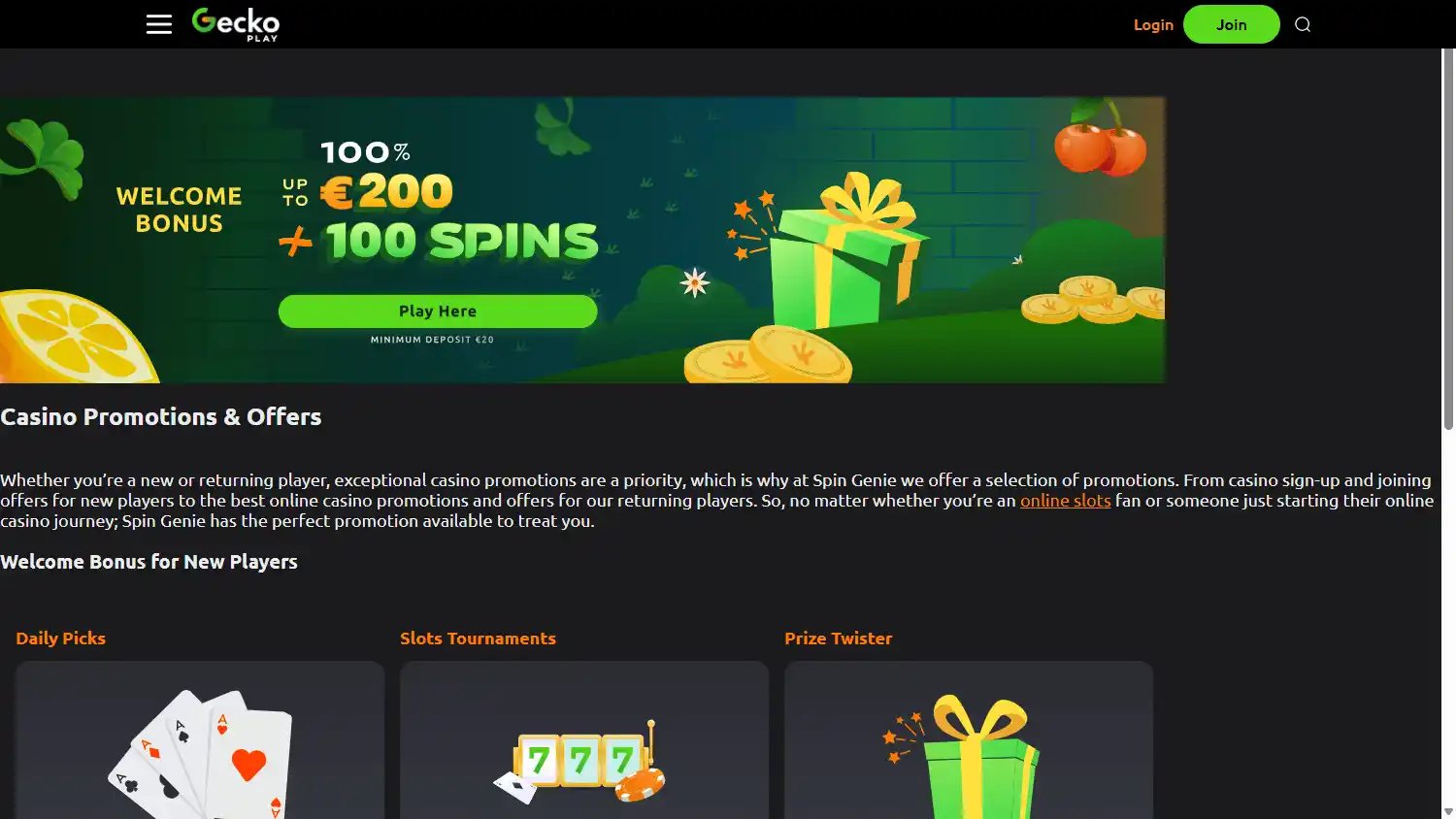 GeckoPlay Casino screenshot 2