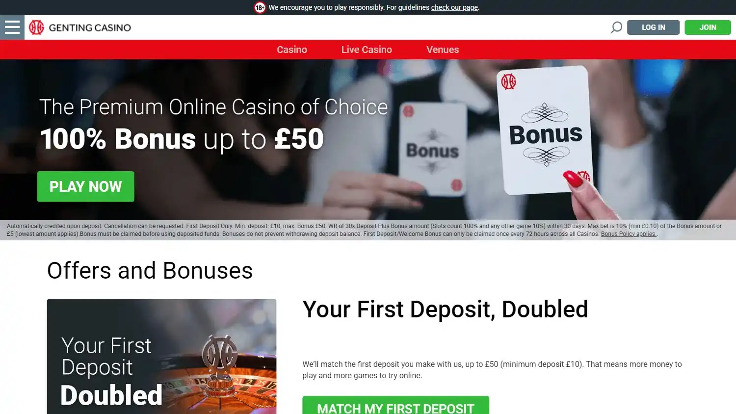 Genting Casino DK screenshot 4