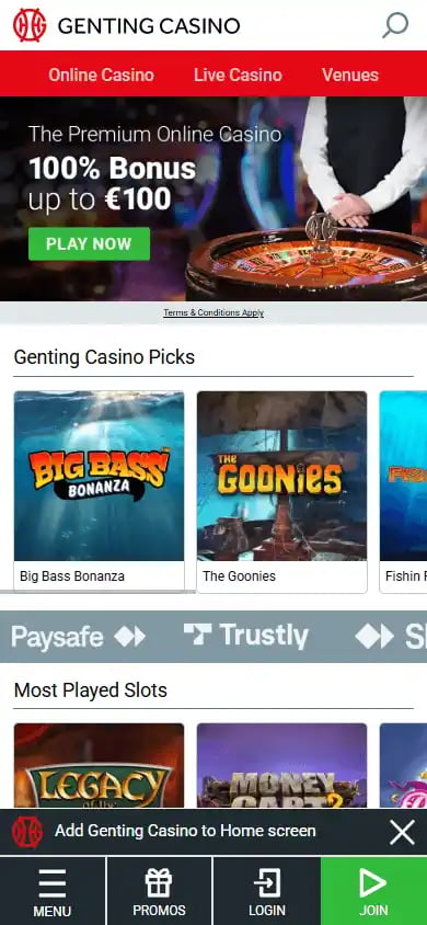 Genting Casino UK screenshot 4