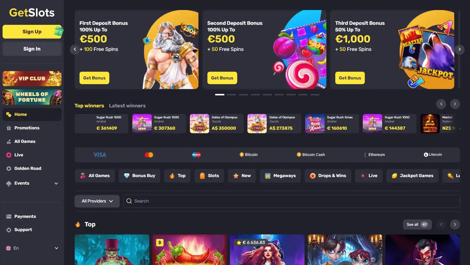 GetSlots Casino screenshot 1