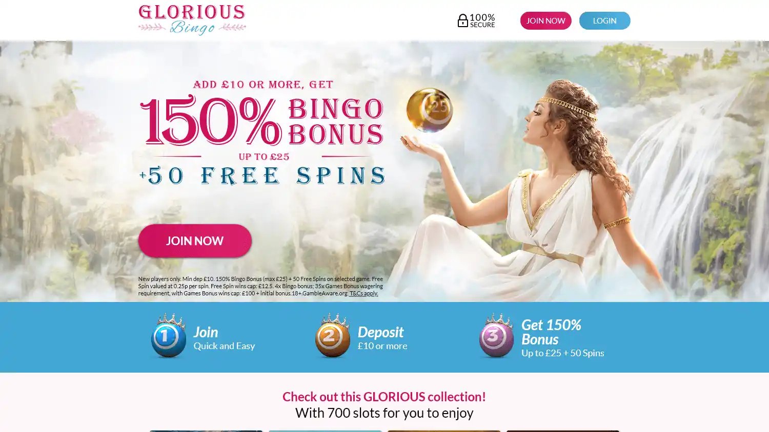 Glorious Bingo Casino screenshot 1