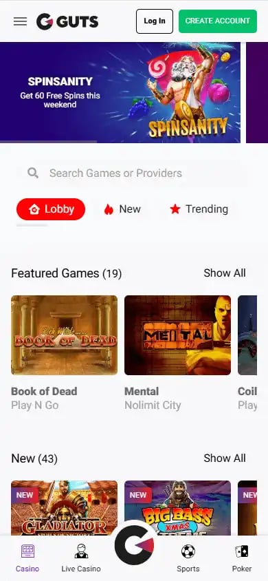 Guts Casino screenshot 5