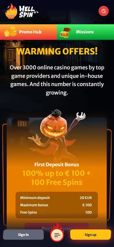 HellSpin Casino screenshot 6
