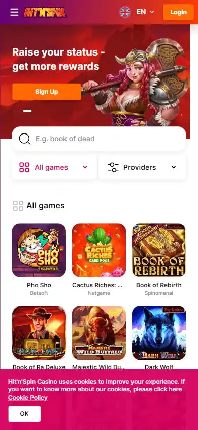 HitNSpin Casino screenshot 5