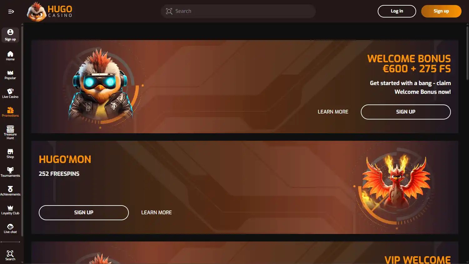Hugo Casino screenshot 3