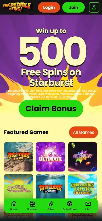 Incredible Spins Casino screenshot 4