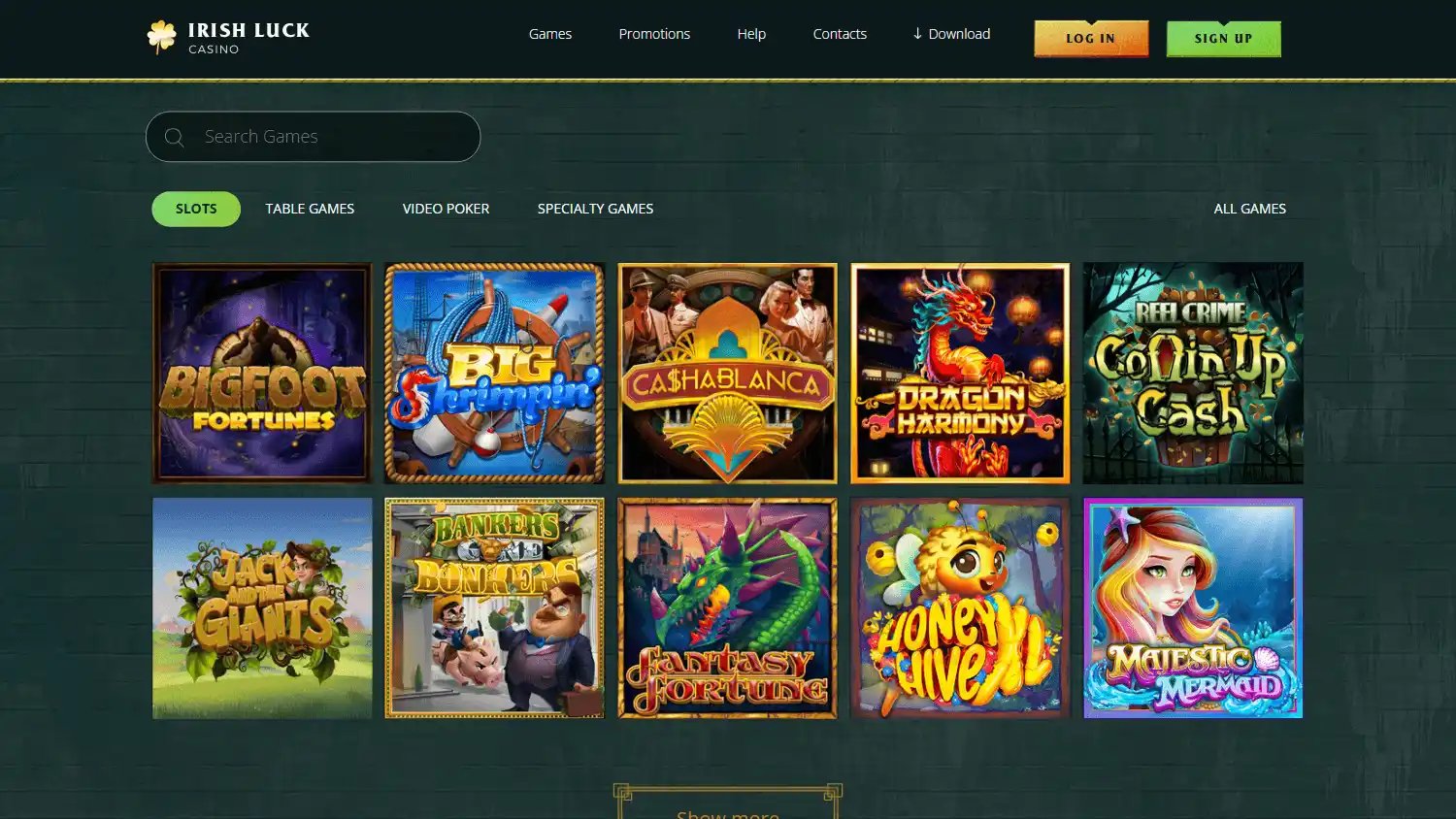 Irish Luck Casino screenshot 2
