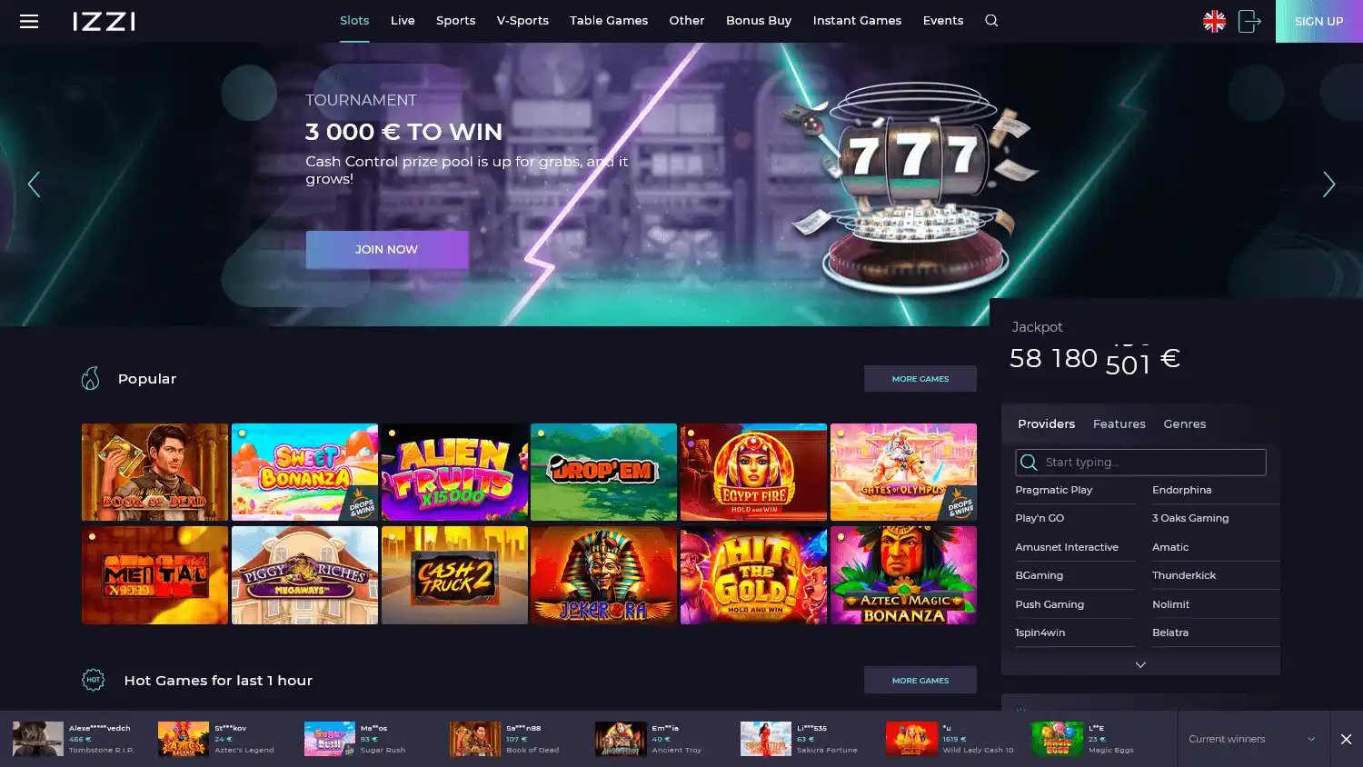 IZZI Casino screenshot 2