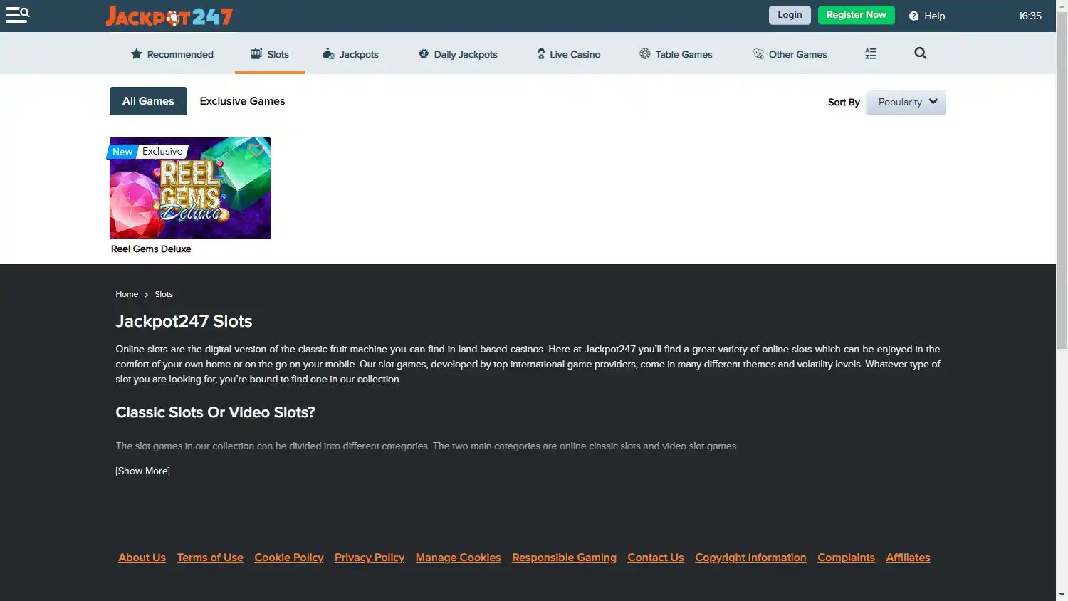 Jackpot247 Casino screenshot 2