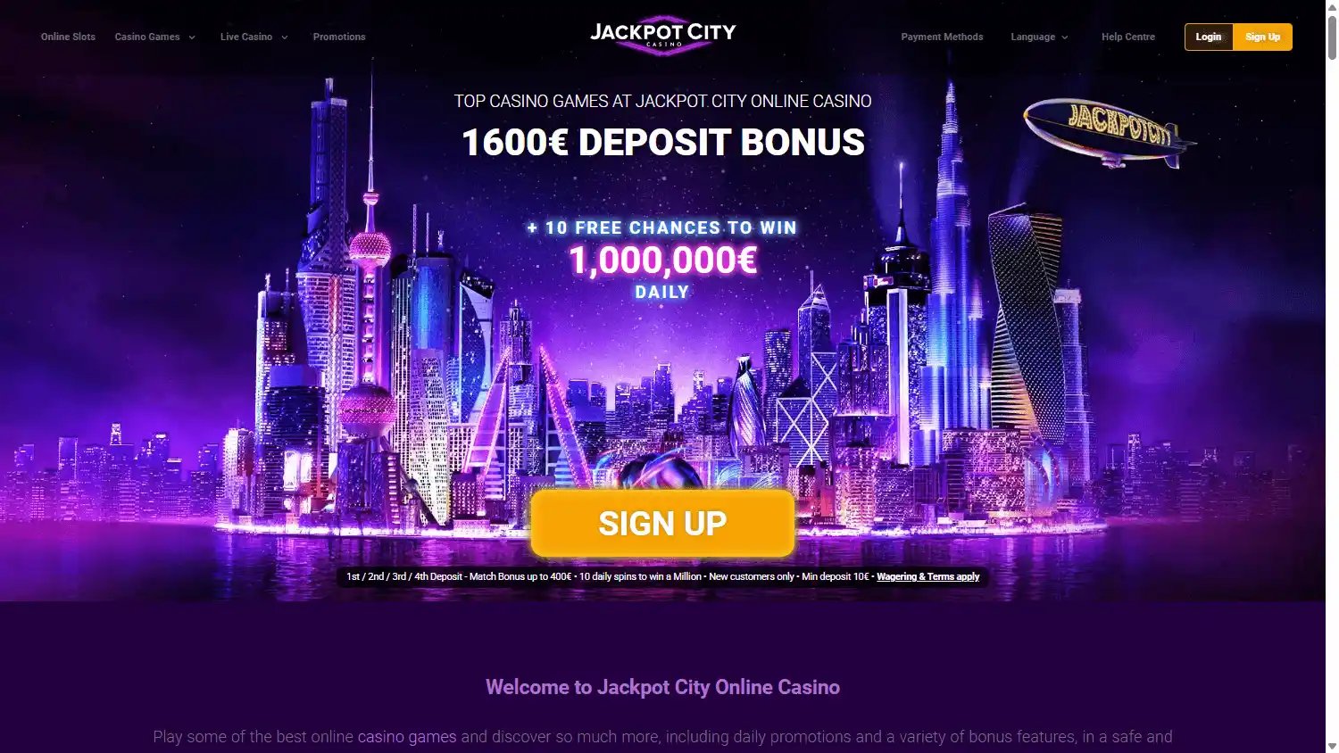 JackpotCity Casino screenshot 1