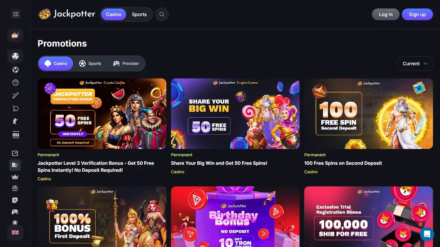 Jackpotter Casino screenshot 3