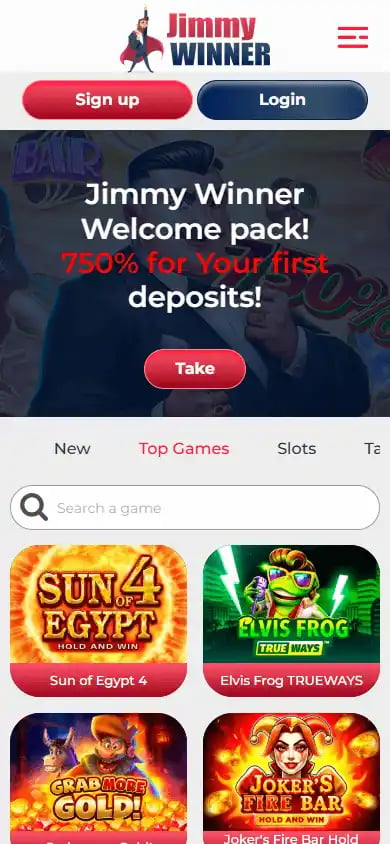 Jimmy Winner Casino screenshot 4