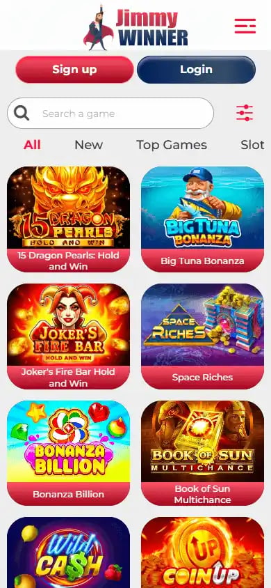 Jimmy Winner Casino screenshot 5