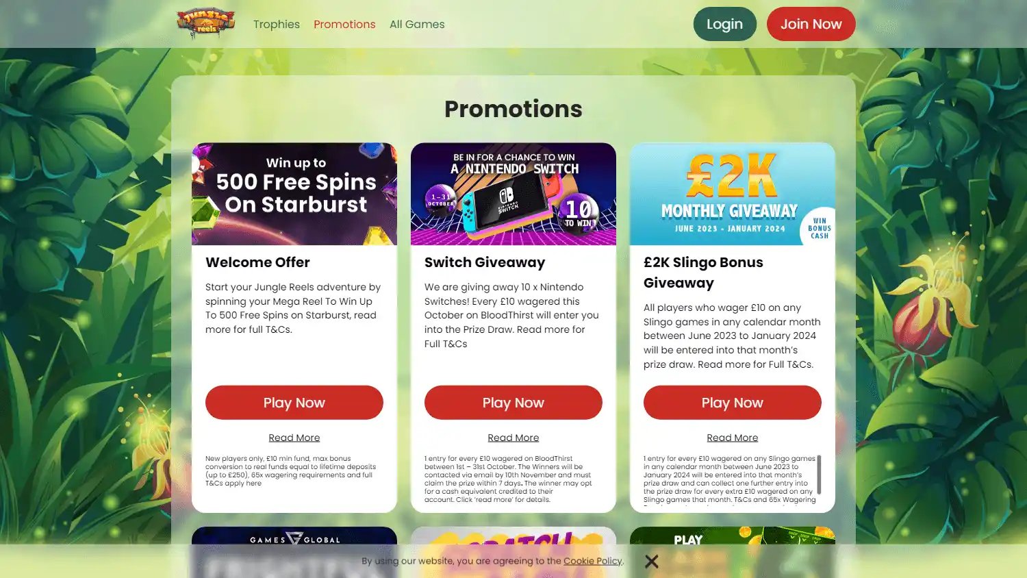 Jungle Reels Casino screenshot 3