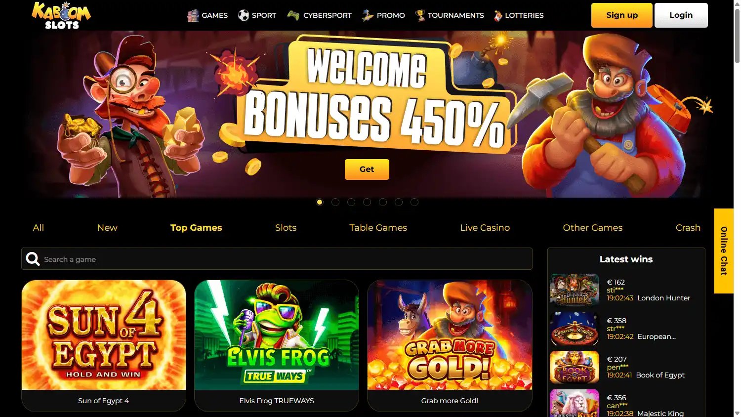 KaboomSlots Casino screenshot 1