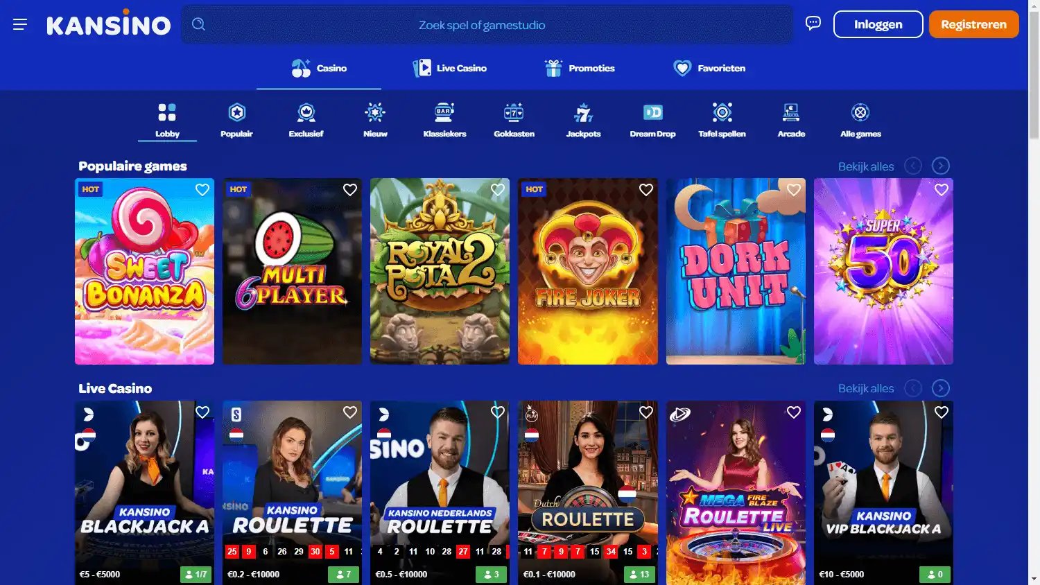Kansino Casino screenshot 2