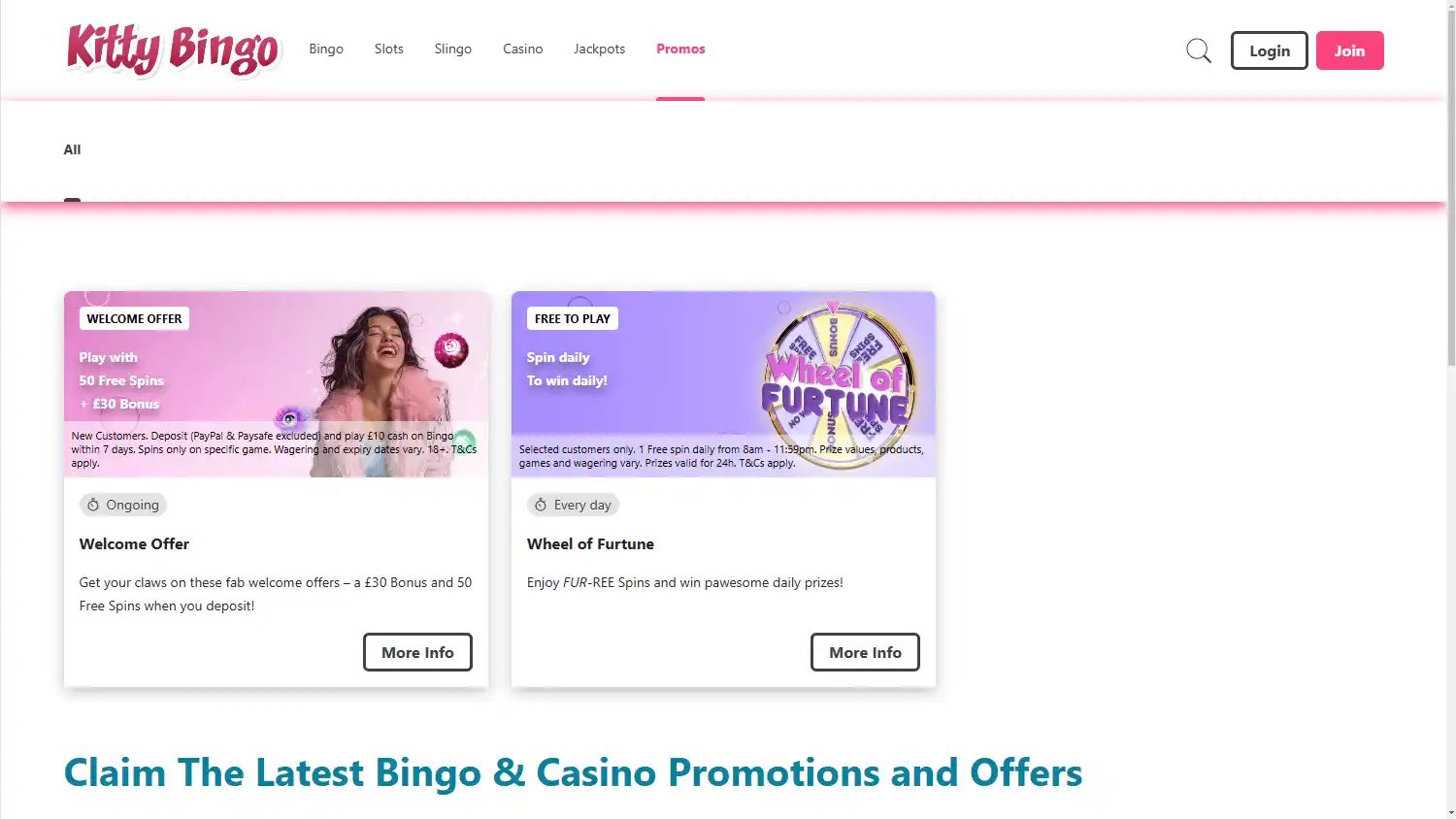 Kitty Bingo Casino screenshot 3