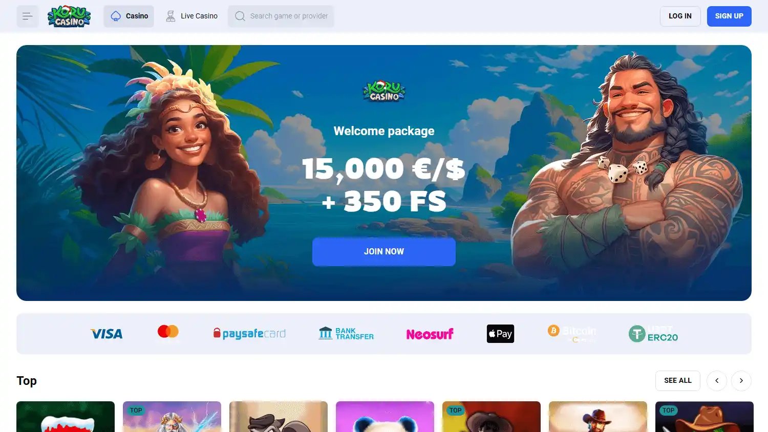 Koru Casino screenshot 1