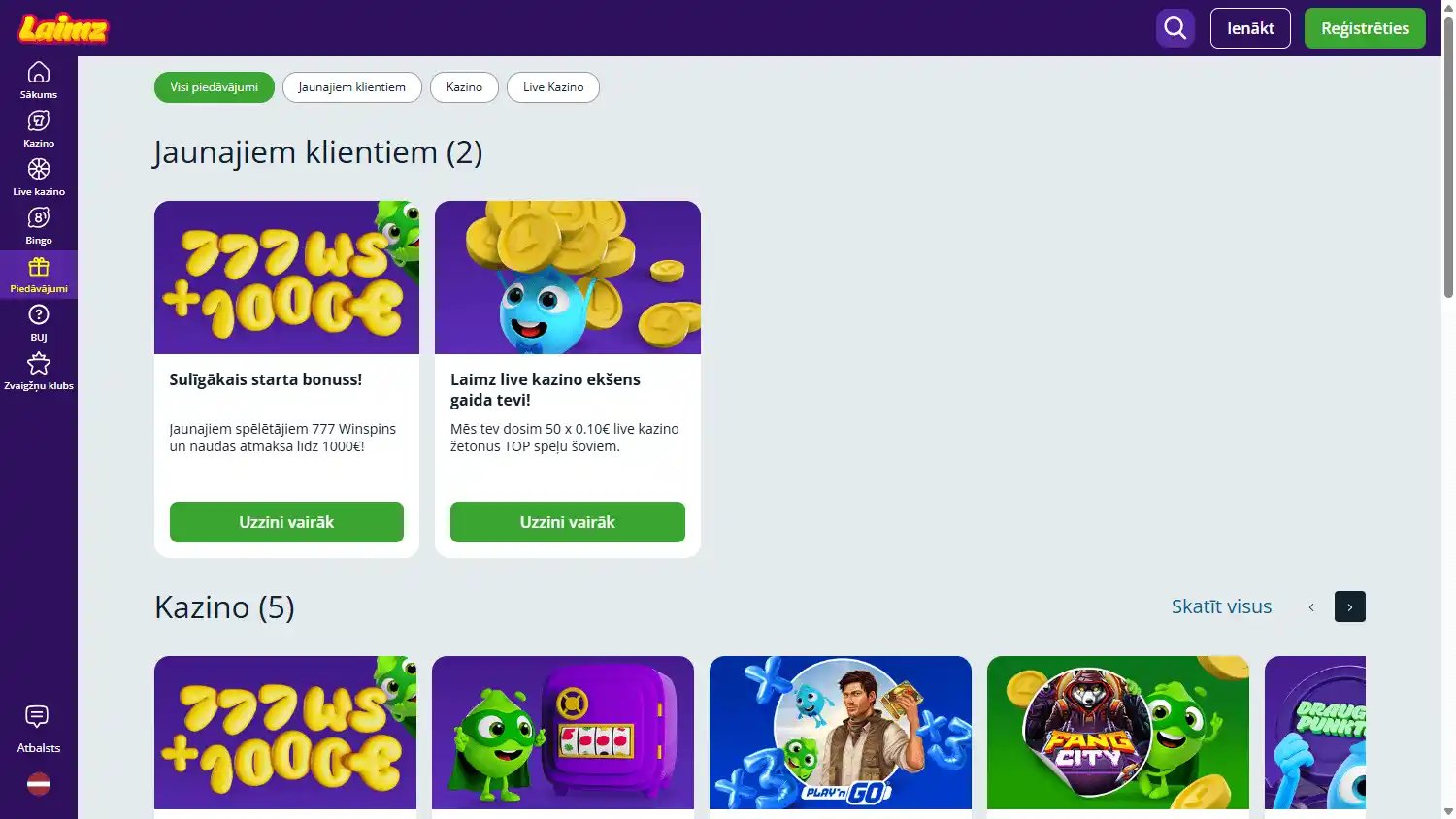 Laimz Casino screenshot 3