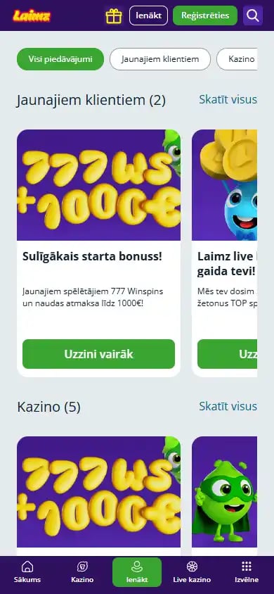 Laimz Casino screenshot 6