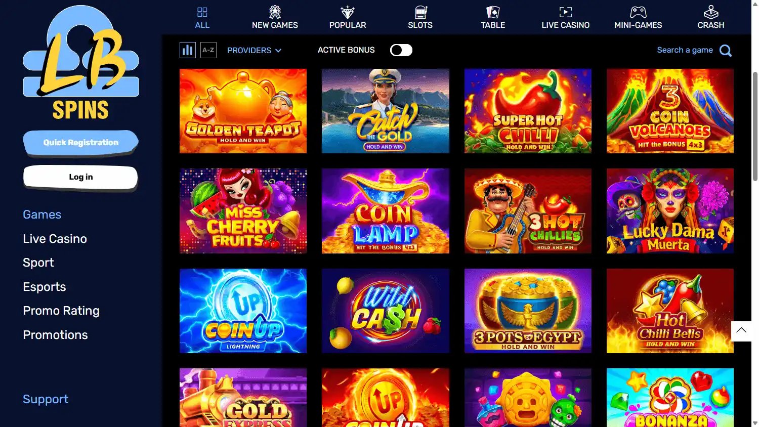 Libra Spins Casino screenshot 2