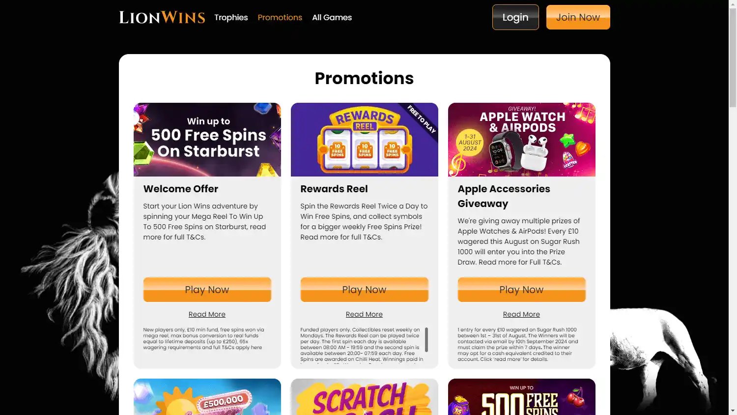 Lion Wins Casino screenshot 3