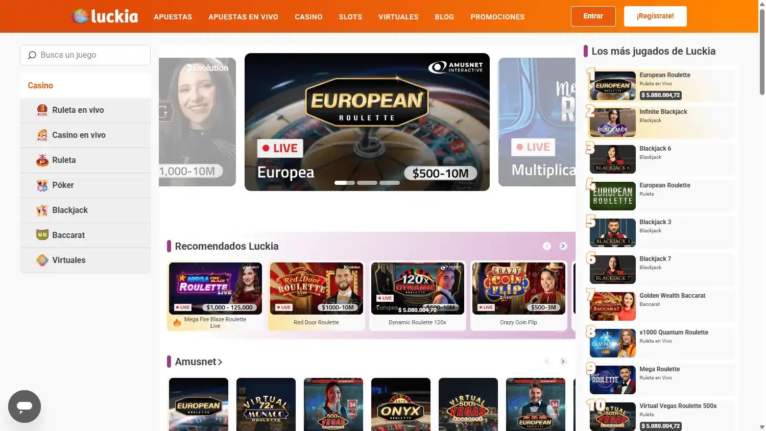 Luckia Casino CO screenshot 2