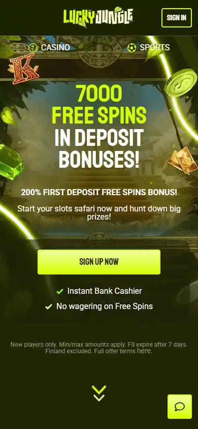 Lucky Jungle Casino screenshot 2