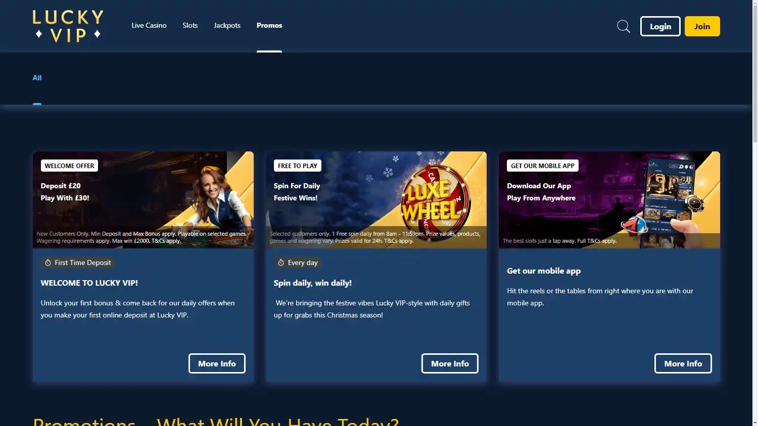 Lucky VIP Casino screenshot 3