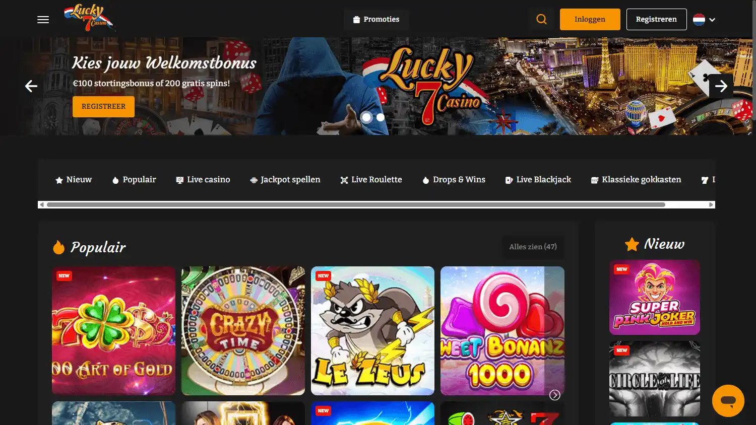 Lucky7 Casino screenshot 1