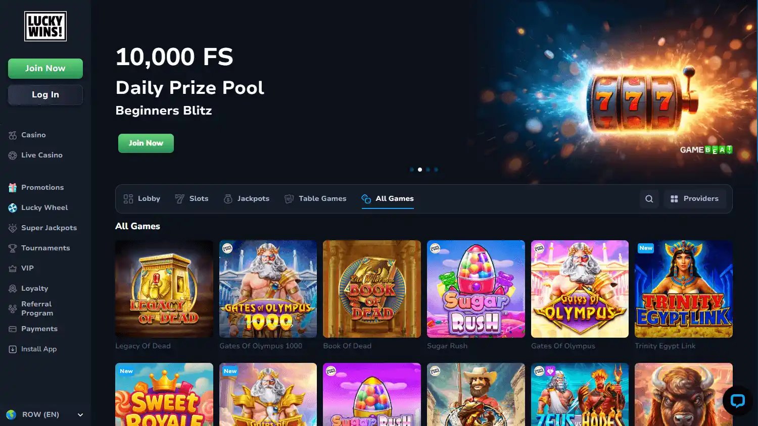 LuckyWins! Casino screenshot 2