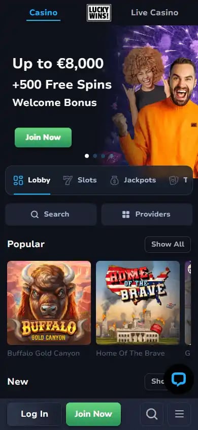 LuckyWins! Casino screenshot 4