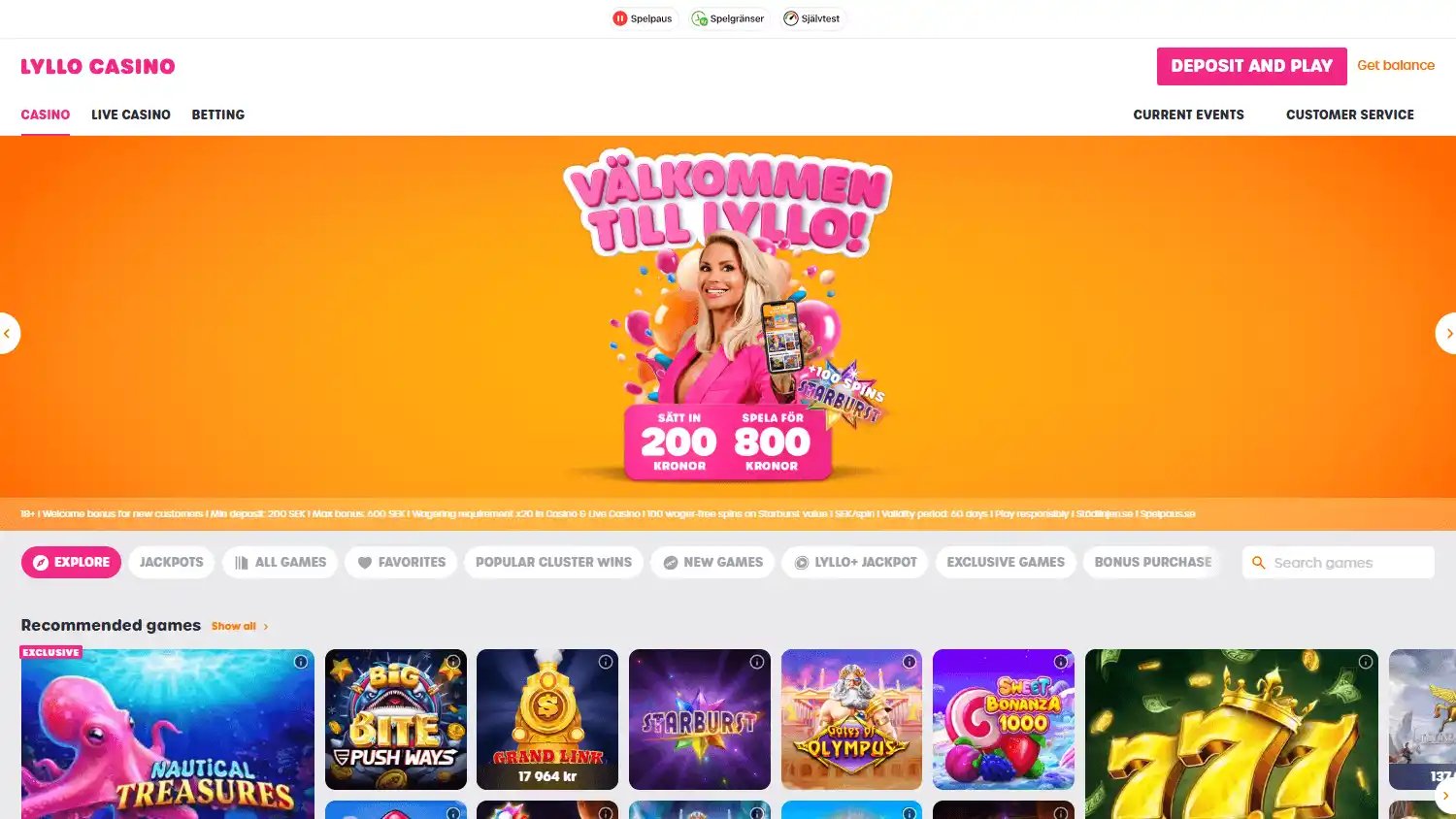 Lyllo Casino screenshot 2