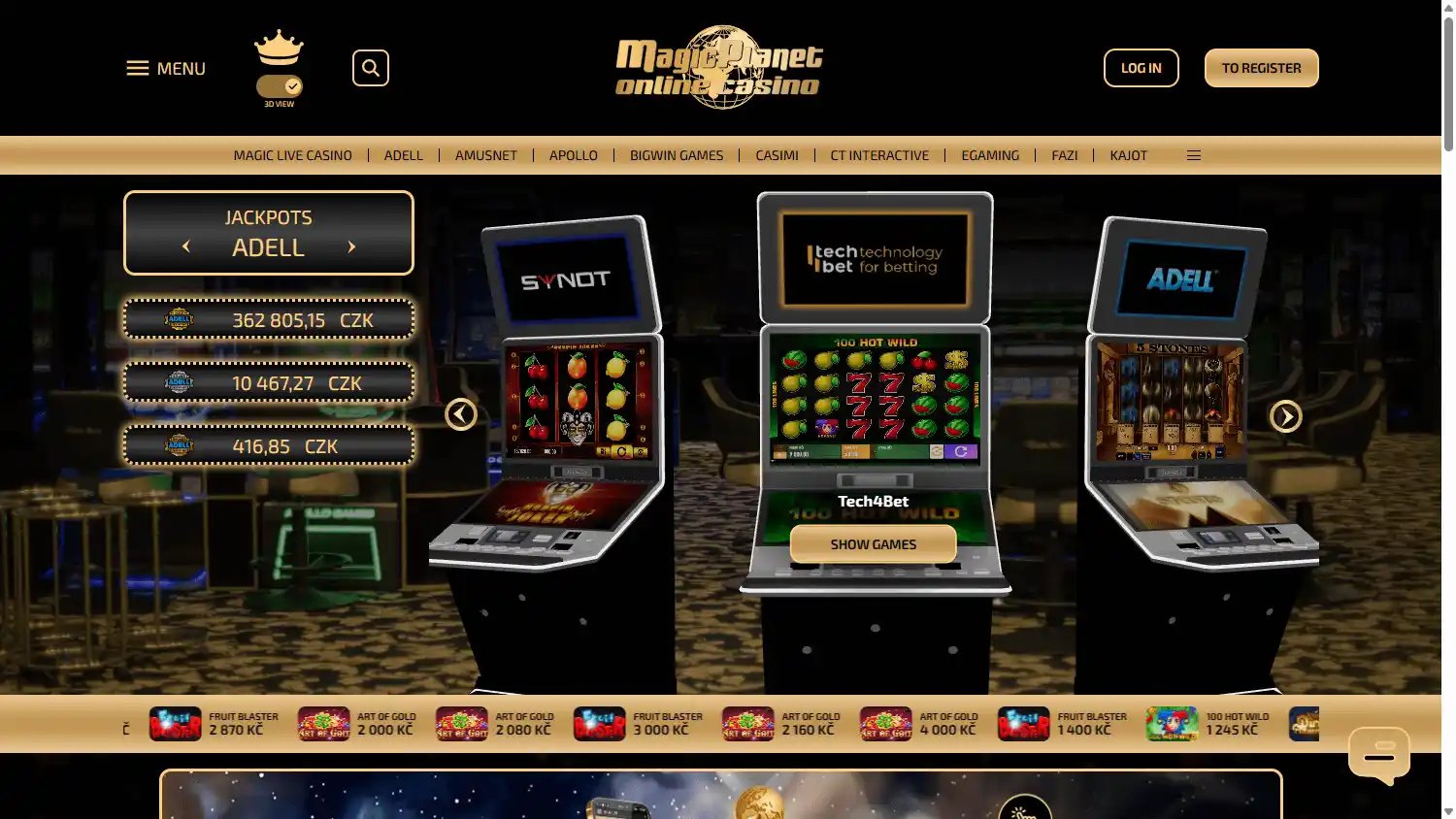 Magic Planet Online Casino screenshot 1