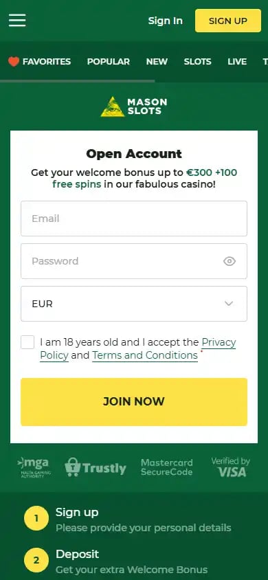 Mason Slots Casino screenshot 4