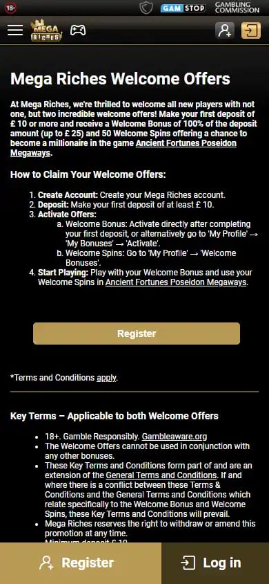 Mega Riches Casino screenshot 7