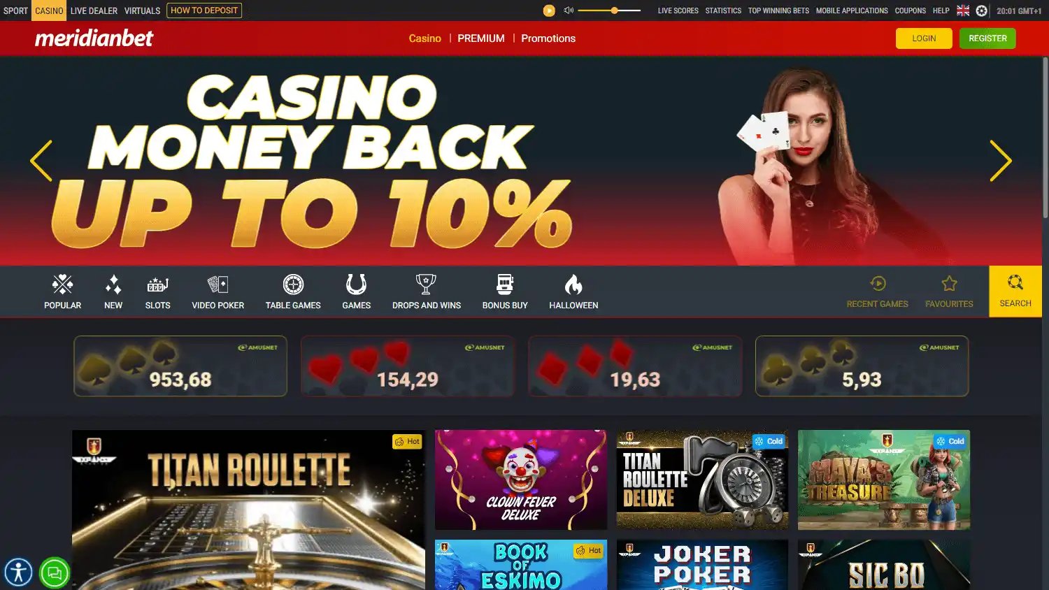 Meridianbet Casino screenshot 3