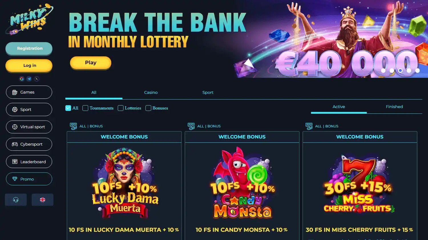 Milky Wins Casino screenshot 3