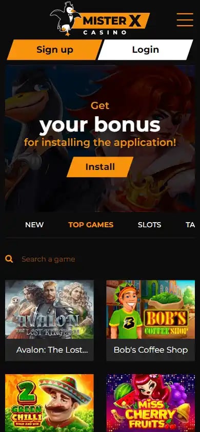 Mister X Casino screenshot 4