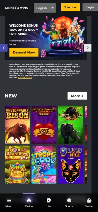 Mobile Wins Casino screenshot 4